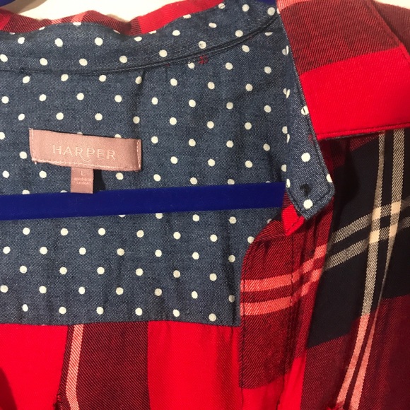 Lightweight Red & Blue Flannel - Picture 2 of 3